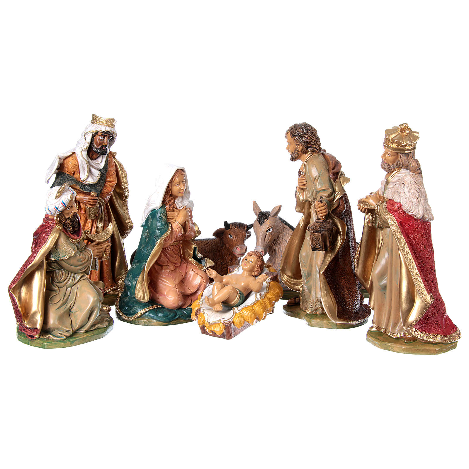 Complete Nativity Scene 30cm, 8 classical style figurines | online ...