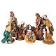 Complete traditional style Nativity Scene 8 pieces 30 cm s1