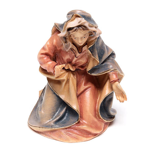 Holy Family for Nativity scene Original in painted wood 10 cm, Val Gardena 3