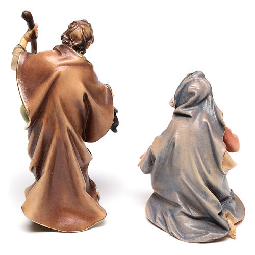 Holy Family for Nativity scene Original in painted wood 10 cm, Val Gardena 5
