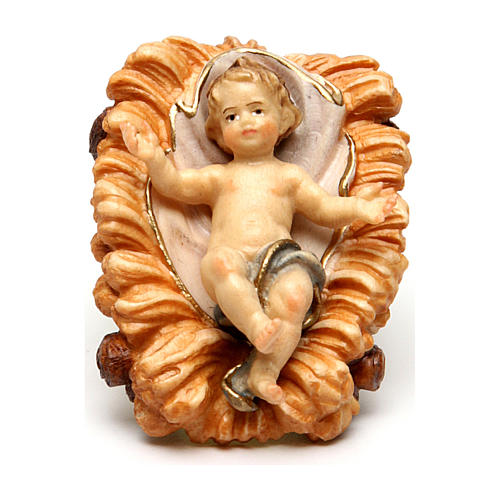 Holy Family Figurines, 12 cm Original Nativity model, in painted Valgardena wood 2