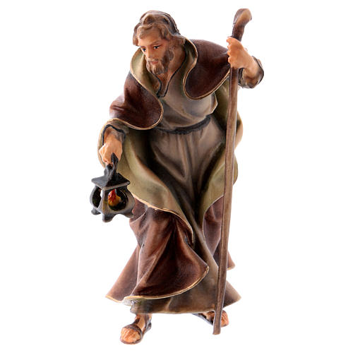 Saint Joseph, 10 cm Original Nativity model, in painted Valgardena wood 1