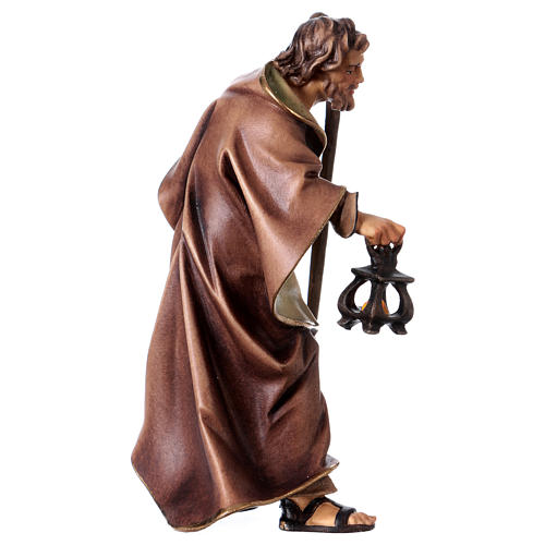 Statuetta San Giuseppe presepe Original legno dipinto Valgardena 12 cm 3