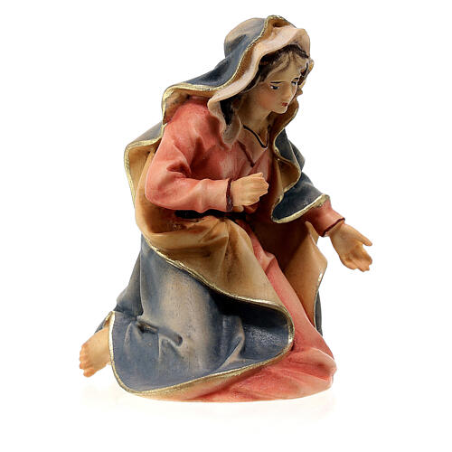 Virgin Mary Original Nativity Scene in painted wood from Valgardena 10 cm 3