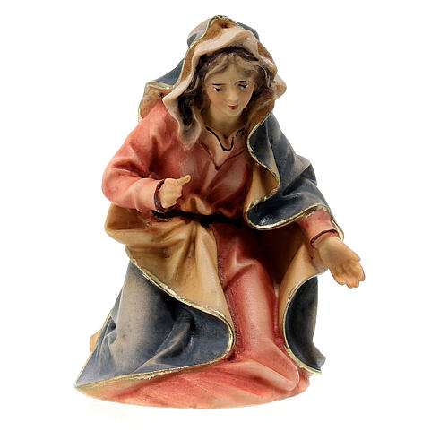 Peça Virgem Maria presépio Original madeira pintada Val Gardena 10 cm 1