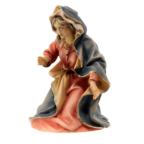 Peça Virgem Maria presépio Original madeira pintada Val Gardena 10 cm 2