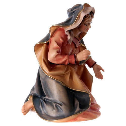 Virgin Mary Original Nativity Scene in painted wood from Valgardena 12 cm 3