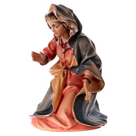 Peça Virgem Maria presépio Original madeira pintada Val Gardena 12 cm