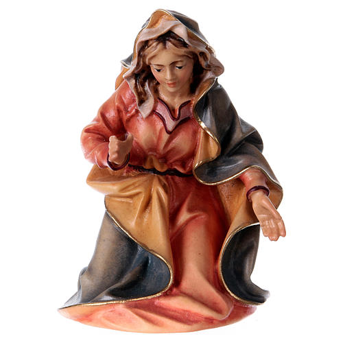 Peça Virgem Maria presépio Original madeira pintada Val Gardena 12 cm 1