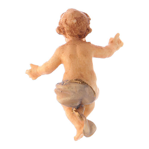 Baby Jesus Figurine, 10 cm Original Nativity model, in painted Valgardena wood 2