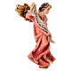 Red Angel Figurine, 12 cm Original Nativity model, in painted Valgardena wood s3