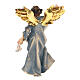 Estatua ángel azul belén Original madera pintada Val Gardena 10 cm de altura media s3