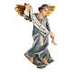 Statuetta angelo blu presepe Original legno dipinto Valgardena 10 cm s2