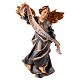 Statuetta angelo blu presepe Original legno dipinto Valgardena 12 cm s1