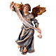 Statuetta angelo blu presepe Original legno dipinto Valgardena 12 cm s2