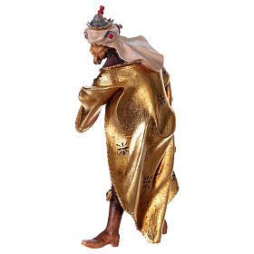Statuetta Re bianco presepe Original legno dipinto Valgardena 12 cm