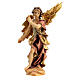Estatua Ángel Anunciador belén Original madera pintada Val Gardena 10 cm de altura media s1