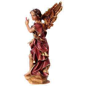 Estatua Ángel Anunciador belén Original madera pintada Val Gardena 12 cm de altura media