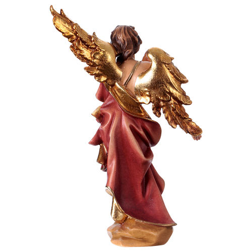 Announcer Angel Figurine, 12 cm Original Nativity model, in painted Valgardena wood 4