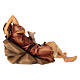 Lying farmer with lamb Original Nativity Scene in painted wood from Valgardena 10 cm s4