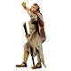 Estatua pastor con corno belén Original madera pintada Val Gardena 10 cm de altura media s2