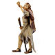 Shepherd with Horn Statue, 10 cm Original Nativity model, in painted Valgardena wood s2