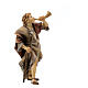 Shepherd with Horn Statue, 10 cm Original Nativity model, in painted Valgardena wood s3