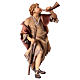 Estatua pastor con corno belén Original madera pintada Val Gardena 12 cm de altura media s3