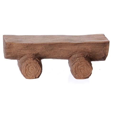 Banc fait main crèche Original bois peint Val Gardena 10 cm 1