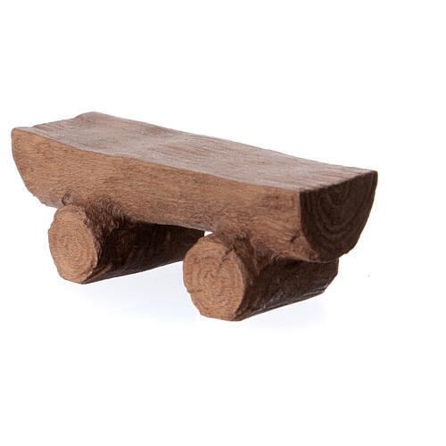 Banc fait main crèche Original bois peint Val Gardena 10 cm 3