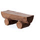 Banc fait main crèche Original bois peint Val Gardena 10 cm s3