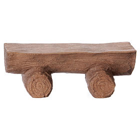 Handmade bench for Original Nativity scene in painted wood, Valgardena 12 cm