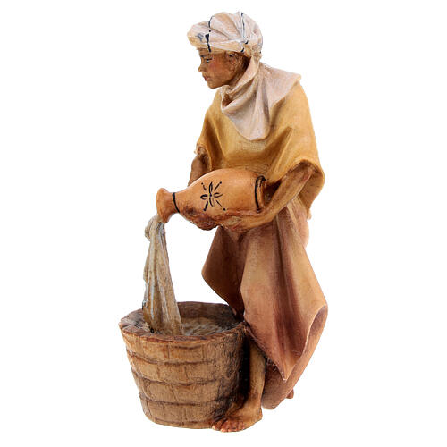 Camel rider with jug Original Nativity Scene in painted wood from Valgardena 10 cm 2