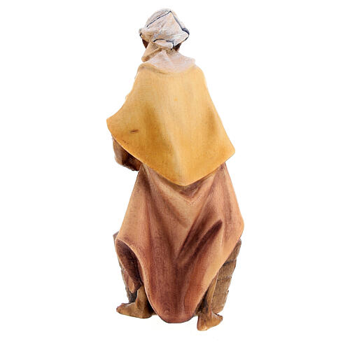Estatua camellero jarra belén Original madera pintada Val Gardena 10 cm de altura media 5