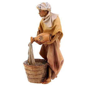 Statuetta cammelliere brocca presepe Original legno dipinto Valgardena 10 cm