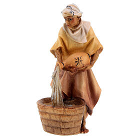 Camel Driver with Jug Statue, 10 cm Original Nativity model, in painted Valgardena wood