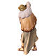 Pastor con oveja sobre los hombros belén Original madera pintada Val Gardena 10 cm de altura media s4