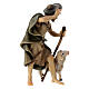Pasterz z kijem i owcą szopka Original drewno malowane Val Gardena 10 cm s3