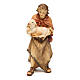 Peasant with Lamb, 10 cm Original Nativity model, in painted Valgardena wood s1