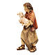 Peasant with Lamb, 10 cm Original Nativity model, in painted Valgardena wood s2