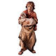 Pastore con agnello presepe Original legno dipinto Valgardena 12 cm s1