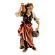 Kobieta ze wsi z dzbanem szopka Original drewno malowane Val Gardena 10 cm s3