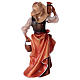 Farmer Woman with Jug, 12 cm Original Nativity model, in painted Valgardena wood s4