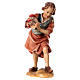 Chłopiec z kurami szopka Original drewno malowane Val Gardena 12 cm s1