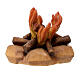 Feu de crèche Original bois peint Val Gardena 10 cm s1