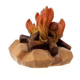 Fire statue, 10 cm Original Nativity model, in painted Valgardena wood