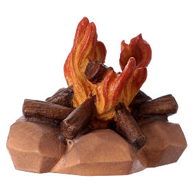 Fuoco del presepe Original legno dipinto Valgardena 12 cm