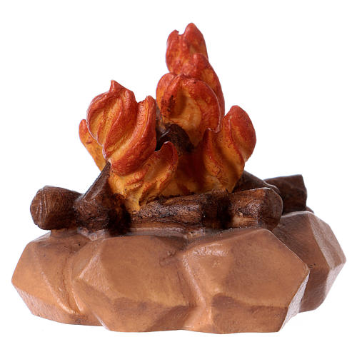 Fuoco del presepe Original legno dipinto Valgardena 12 cm 2
