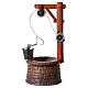 Poço com balde de madeira para presépio Original madeira pintada Val Gardena com figuras altura média 12 cm s1