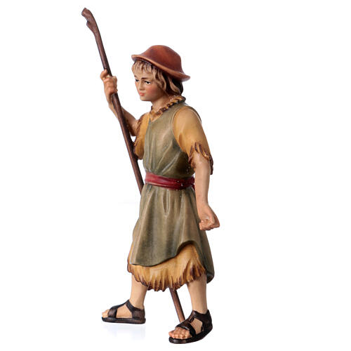 Pastore che tira presepe Original legno dipinto Valgardena 10 cm 4